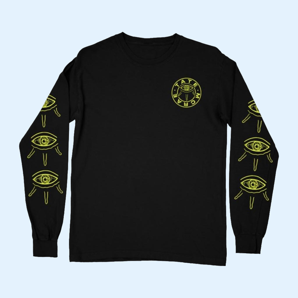 Tate McRae Merch 2026 Eye Long Sleeve Shirt Black Present For Music Lovers