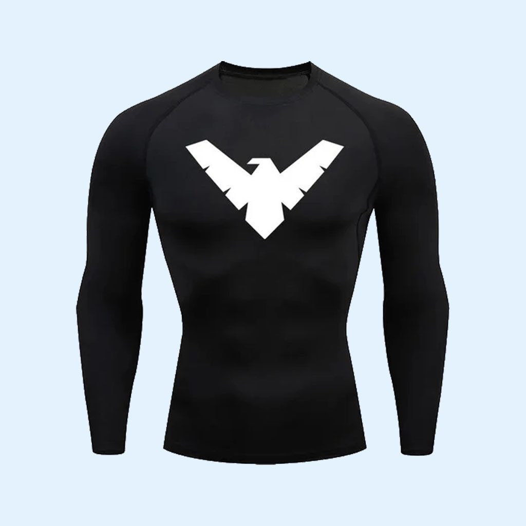 Dick Grayson Merch Nightwing Compression Long Sleeve Shirt DC Comics Merch Superhero Fan Gifts 1 - Unicasport Dick Grayson Merch Nightwing Compression Long Sleeve Shirt DC Comics Merch Superhero Fan Gifts