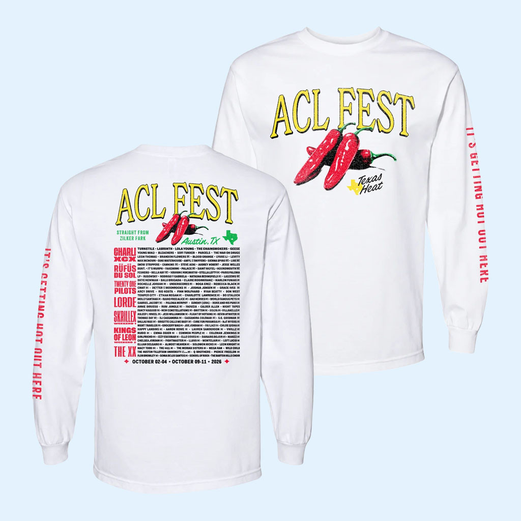 ACL Merch Austin City Limits Festival 2026 Pepper Lineup Long Sleeve Shirt Gift For Music Fans 1 - Unicasport ACL Merch Austin City Limits Festival 2026 Pepper Lineup Long Sleeve Shirt Gift For Music Fans