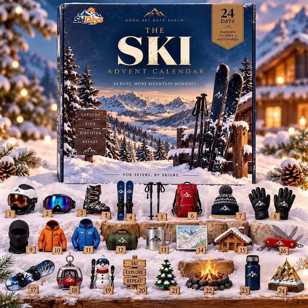 The SKI Skiing And Winter Sports Advent Calendar 2026 24 Days Alpine Sports Ornament Gift Dor Ski Lovers