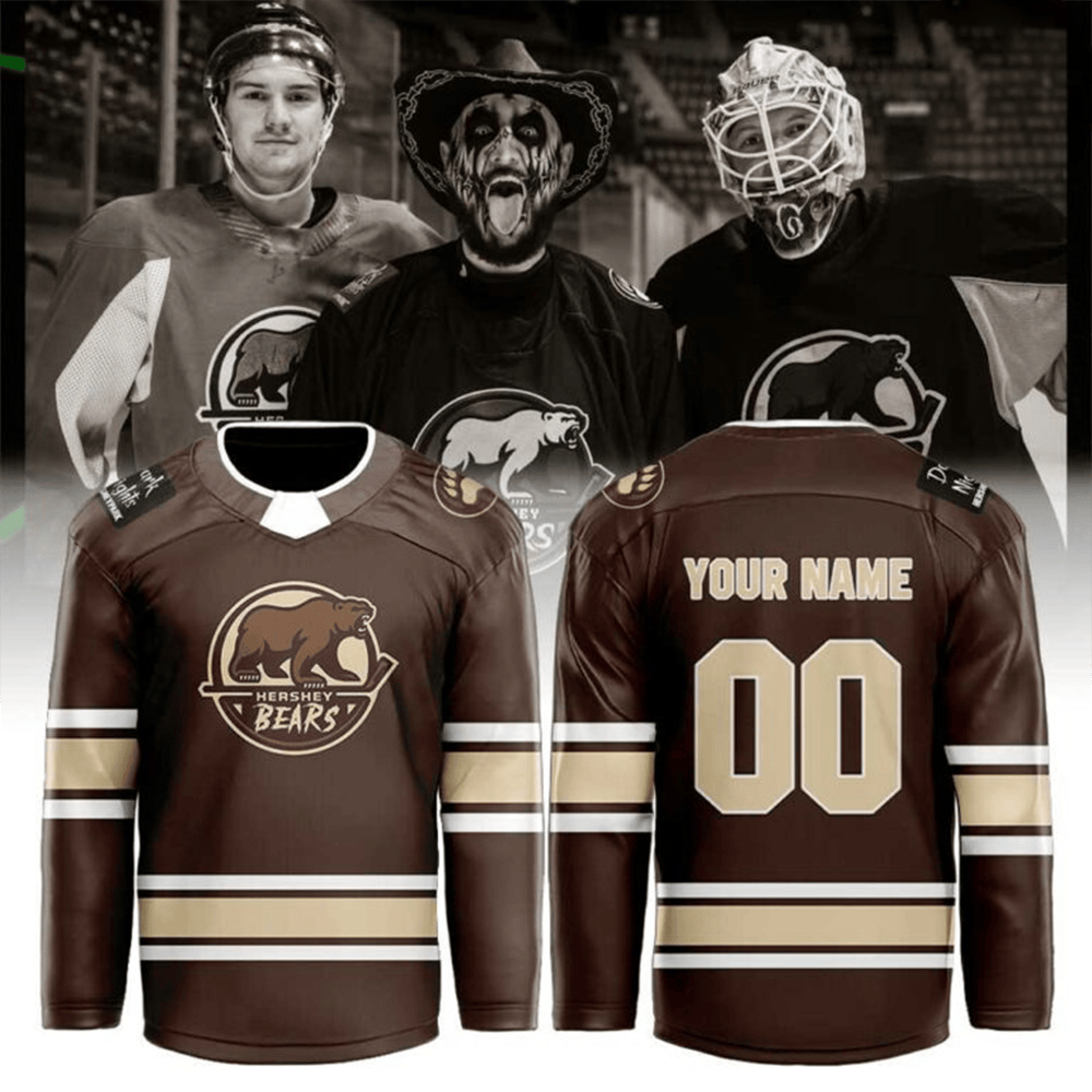 Custom Hershey Bears Merch Glow In the Dark Nights 2026 Hockey Jersey Best Fans Gift 1 - Unicasport Custom Hershey Bears Merch Glow In the Dark Nights 2026 Hockey Jersey Best Fans Gift