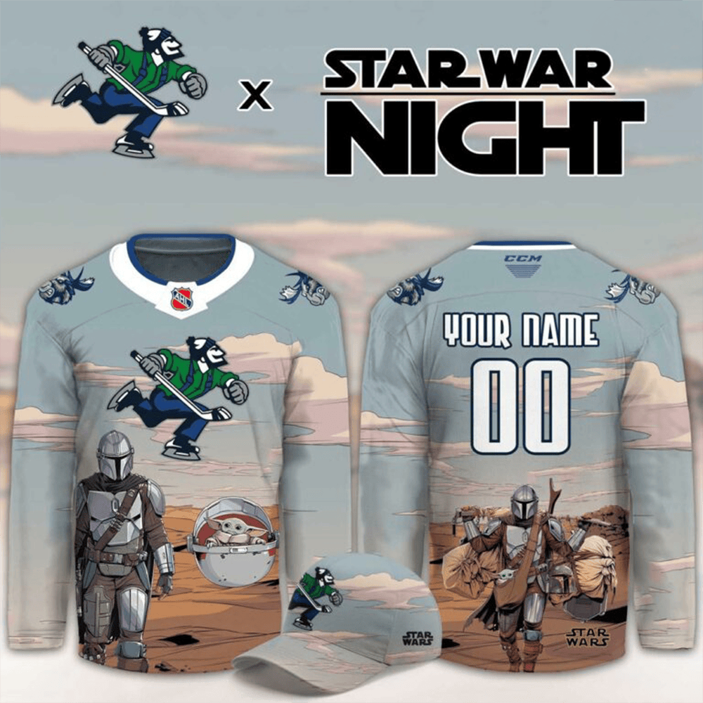 Custom Abbotsford Canucks Merch Star Wars Night 2026 Hockey Jersey Fan Gift 1 - Unicasport Custom Abbotsford Canucks Merch Star Wars Night 2026 Hockey Jersey Fan Gift