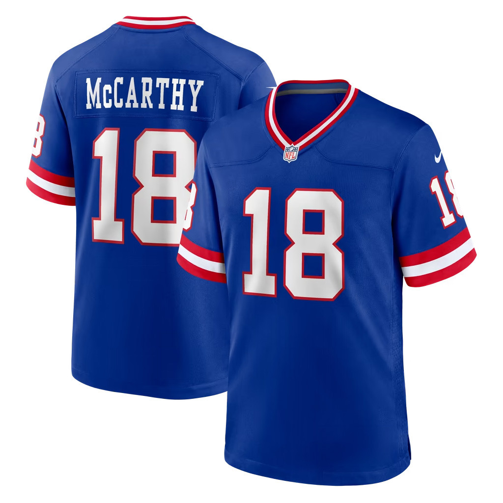 JJ McCarthy Jersey Royal New York Giants Merch #18 NY Giants Alternate Legacy Game Jersey 1 - Unicasport JJ McCarthy Jersey Royal New York Giants Merch #18 NY Giants Alternate Legacy Game Jersey