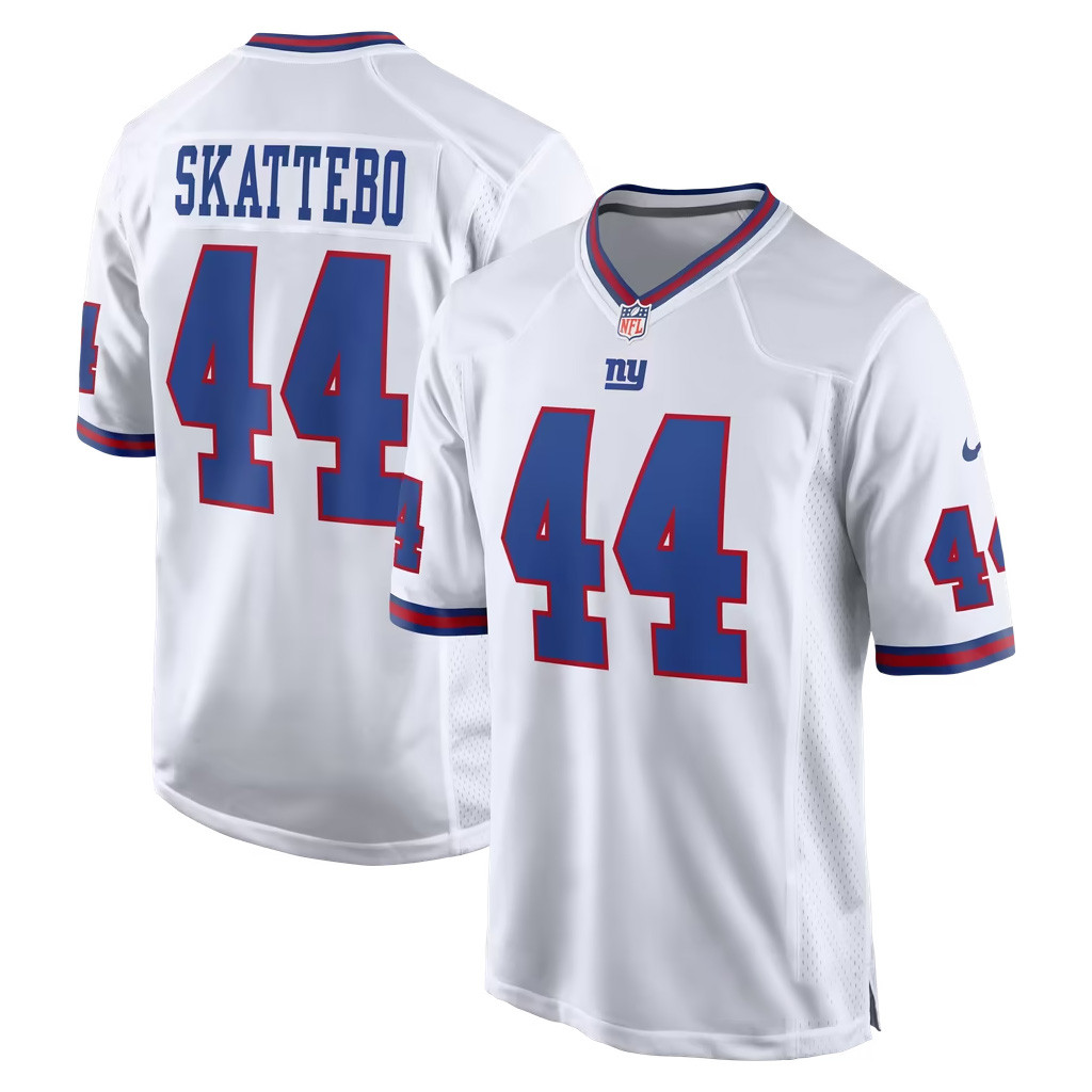 Cam Skattebo Jersey White New York Giants Merch #44 NY Giants Alternate Vintage Game Jersey 1 - Unicasport Cam Skattebo Jersey White New York Giants Merch #44 NY Giants Alternate Vintage Game Jersey