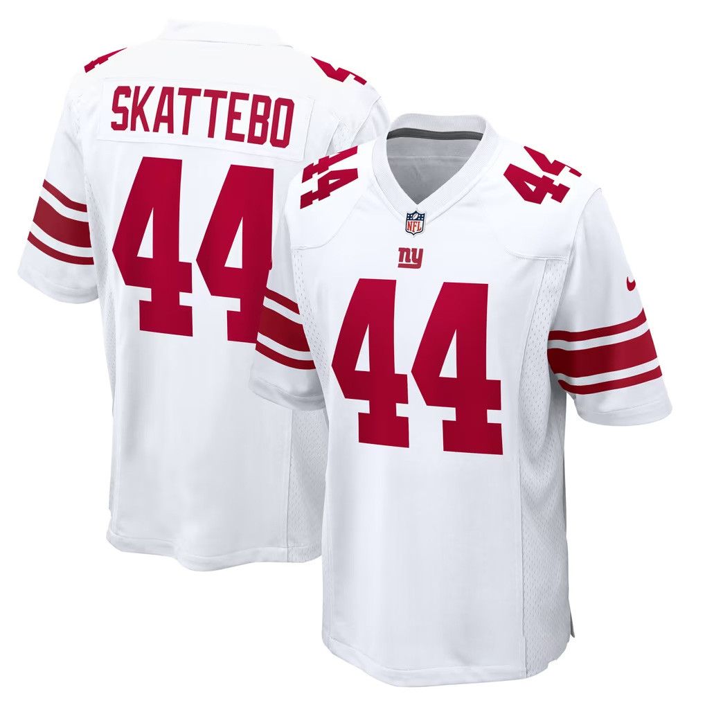 Cam Skattebo Jersey White New York Giants Merch #44 NY Giants Game Jersey Best Football Gifts