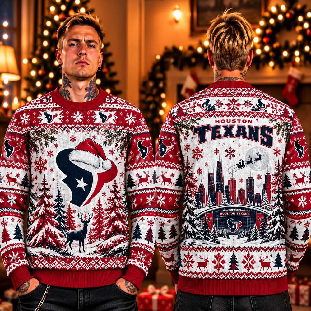 Houston Texans 2026 Football Christmas Ugly Sweater Xmas Gifts For Texans Fans 1 - Unicasport Houston Texans 2026 Football Christmas Ugly Sweater Xmas Gifts For Texans Fans