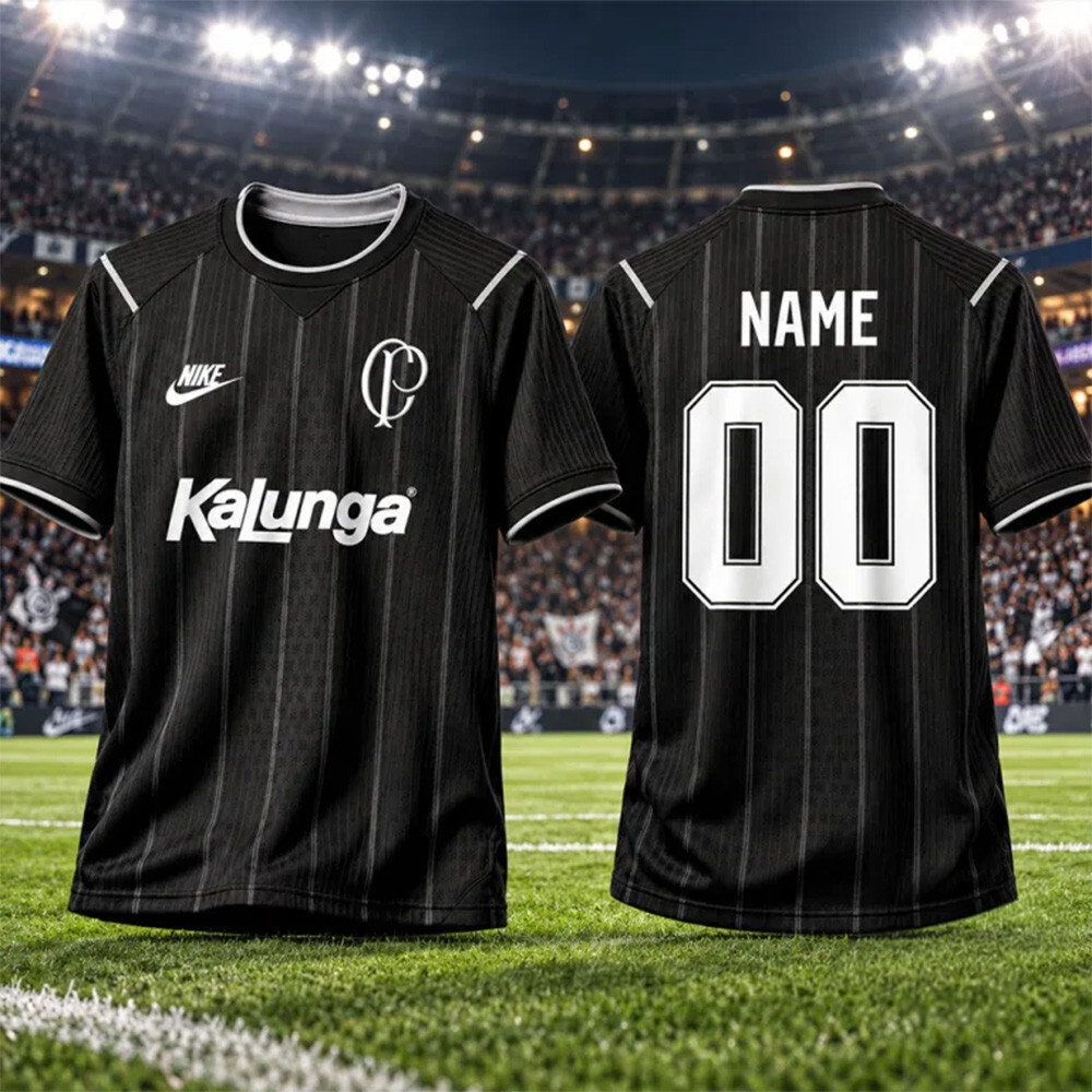 Custom Corinthians Kalunga Retro Black Soccer Jersey Corinthians Kits Soccer Lovers Gifts 1 - Unicasport Custom Corinthians Kalunga Retro Black Soccer Jersey Corinthians Kits Soccer Lovers Gifts