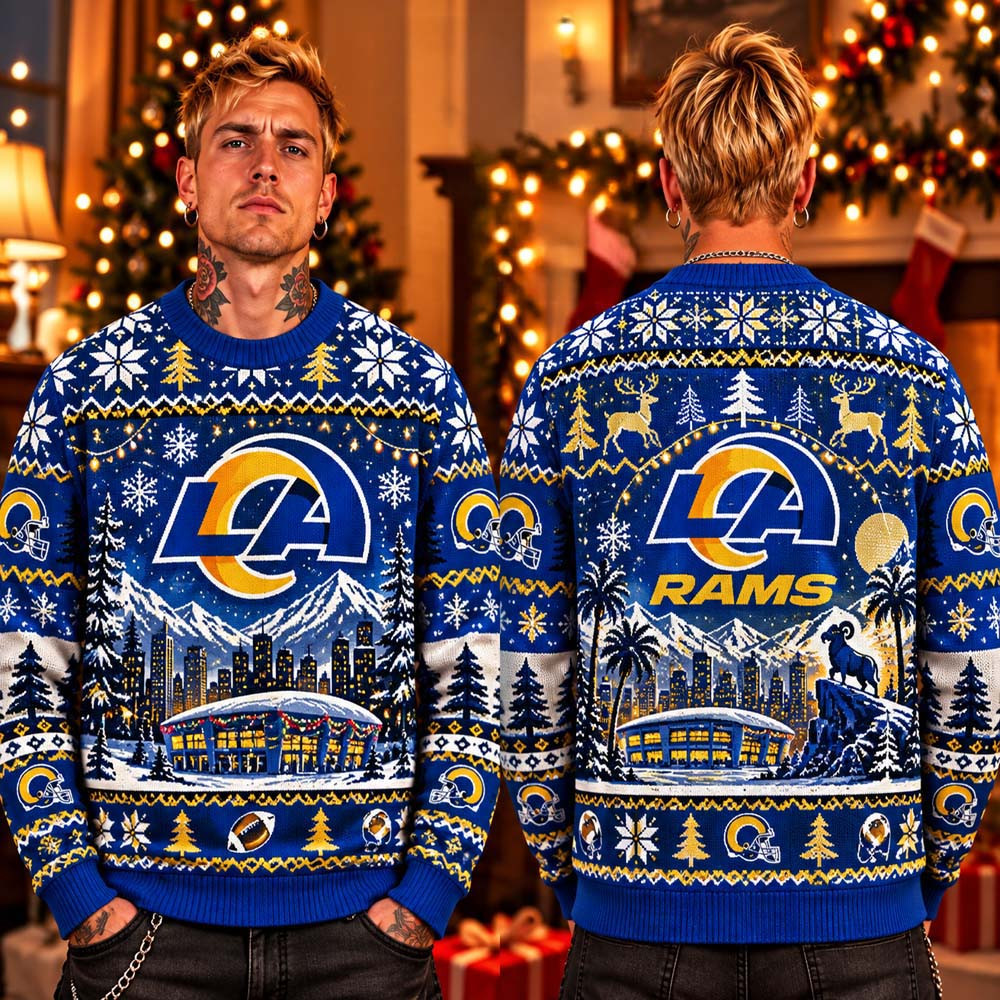 Los Angeles Rams 2026 Football Ugly Christmas Sweater Xmas Gifts For Ramily 1 - Unicasport Los Angeles Rams 2026 Football Ugly Christmas Sweater Xmas Gifts For Ramily