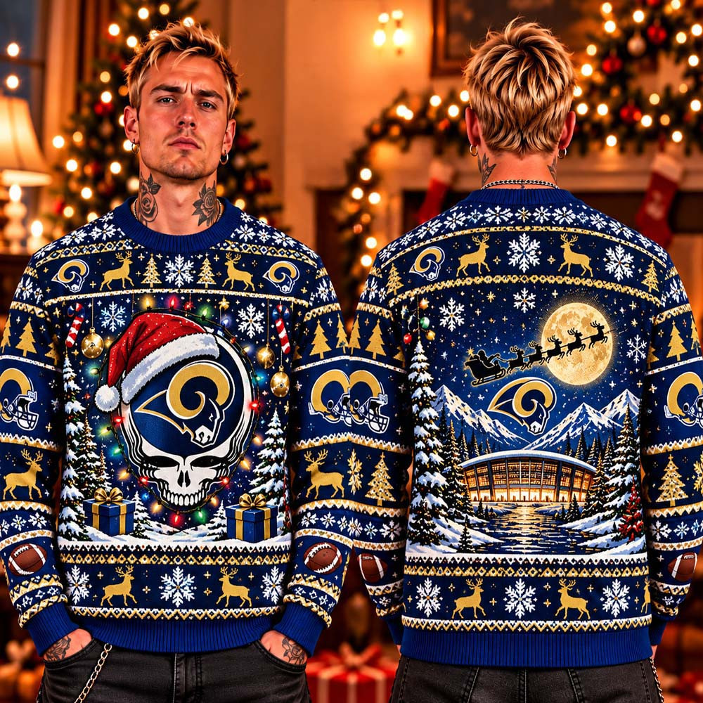 Los Angeles Rams 2026 Intelligence Of The Skull Ugly Christmas Sweater Xmas Gifts For Fan 1 - Unicasport Los Angeles Rams 2026 Intelligence Of The Skull Ugly Christmas Sweater Xmas Gifts For Fan