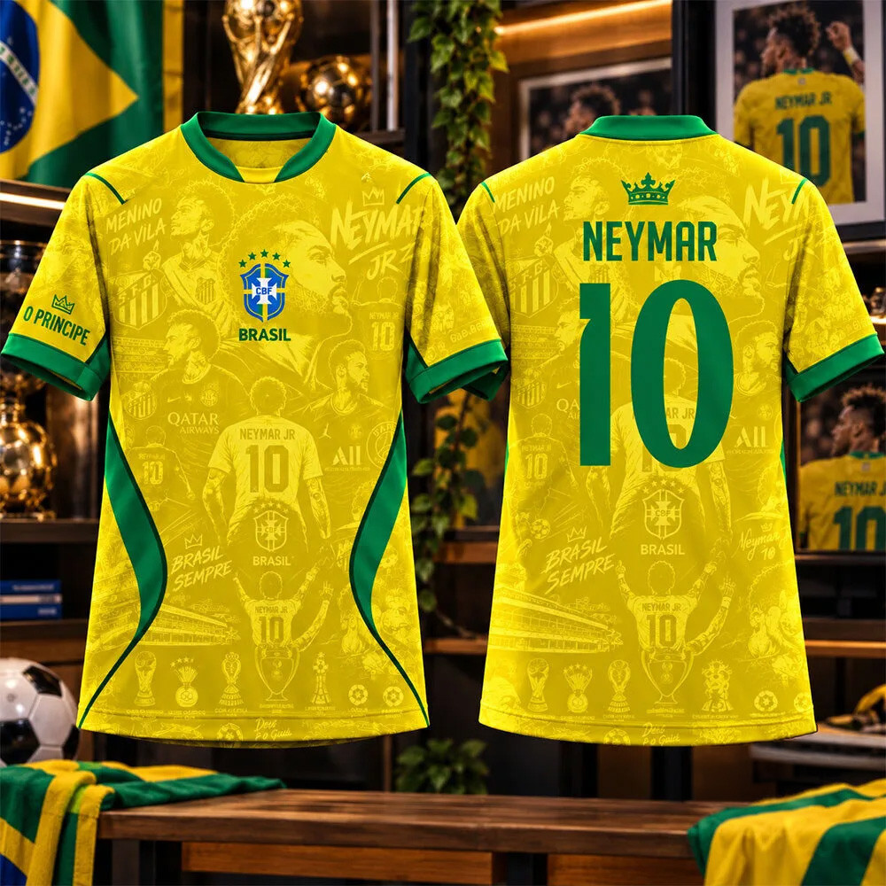Neymar Jr 10 Brazil Tribute Edition Jersey Brazil National Team Kits Gifts For Neymar Fans