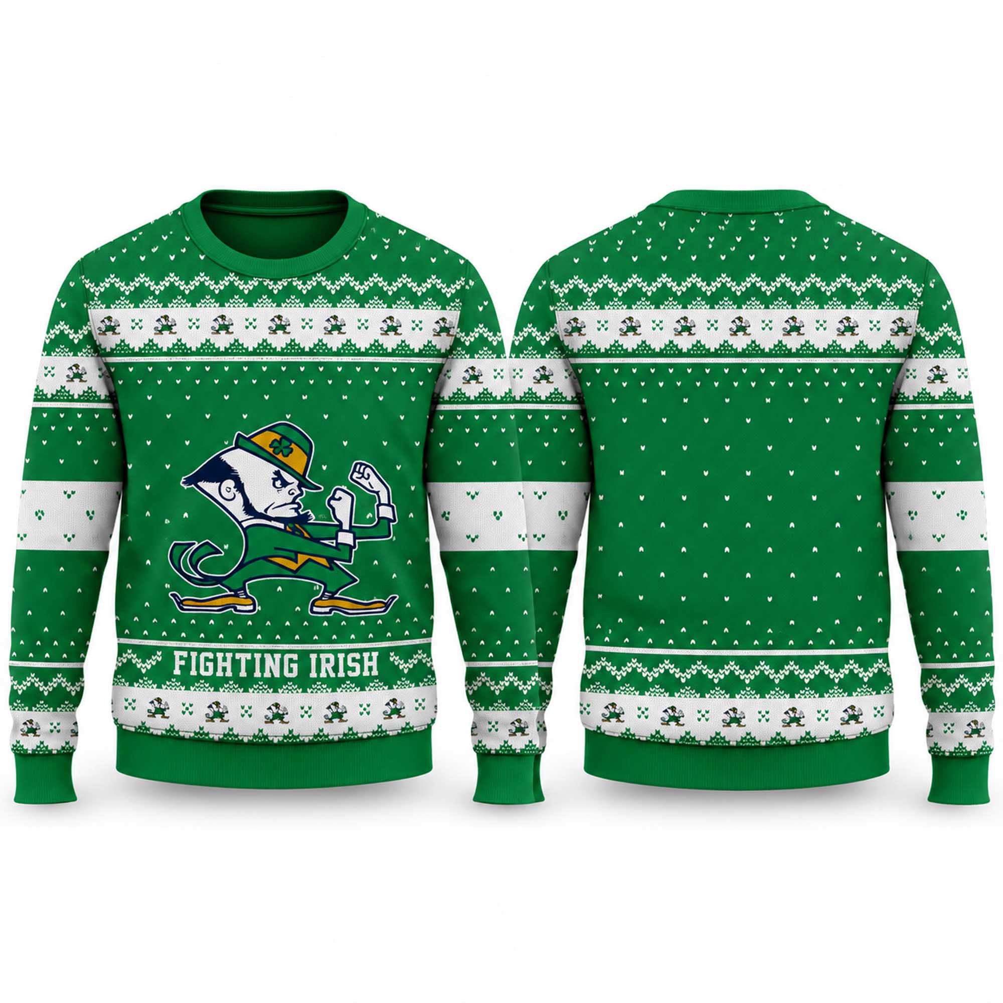 Notre Dame Fighting Irish Ugly Christmas Sweater Xmas Gifts For Football Fans 1 - Unicasport Notre Dame Fighting Irish Ugly Christmas Sweater Xmas Gifts For Football Fans