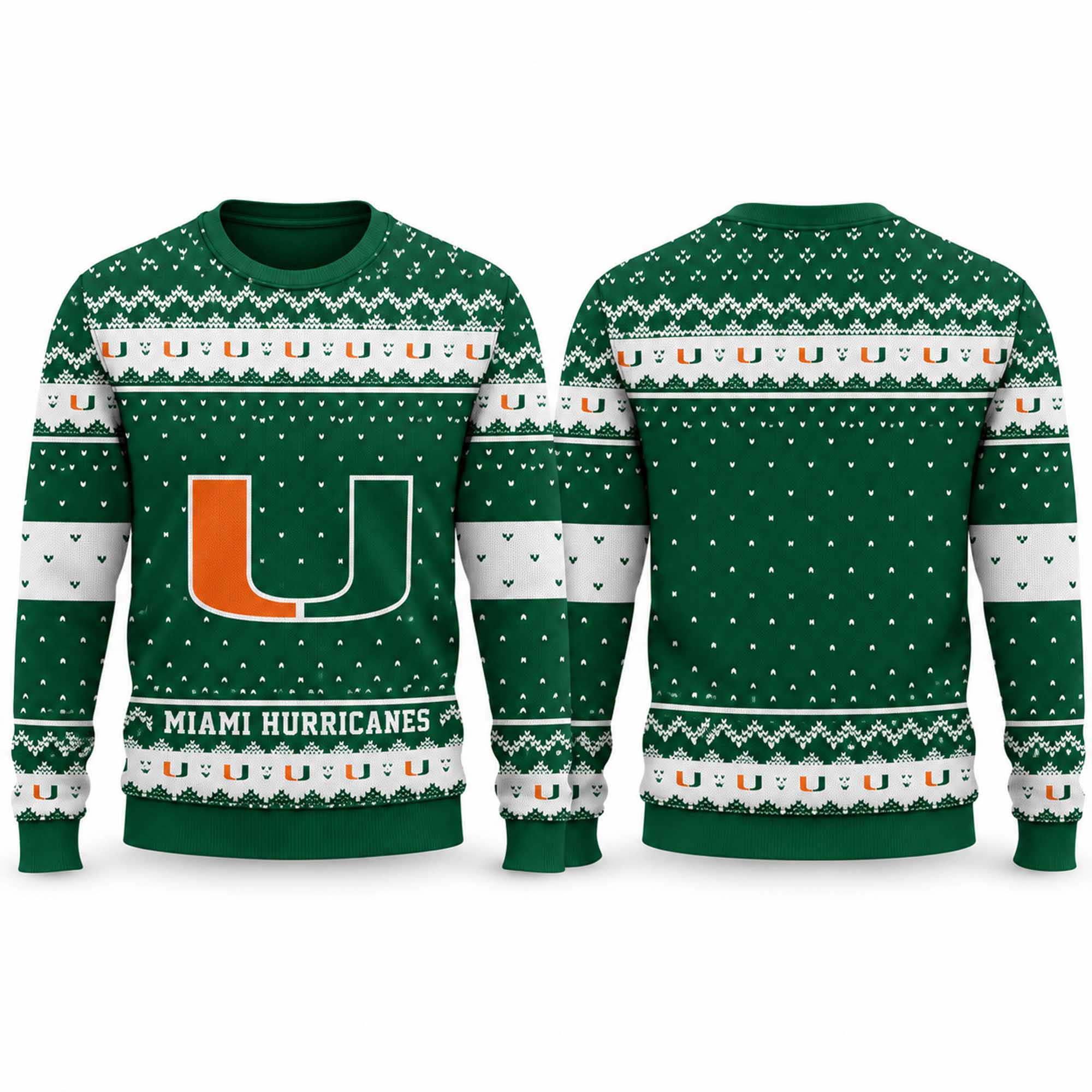 Miami Hurricanes Ugly Christmas Sweater Miami Hurricanes Merch Best Fan Gear 1 - Unicasport Miami Hurricanes Ugly Christmas Sweater Miami Hurricanes Merch Best Fan Gear