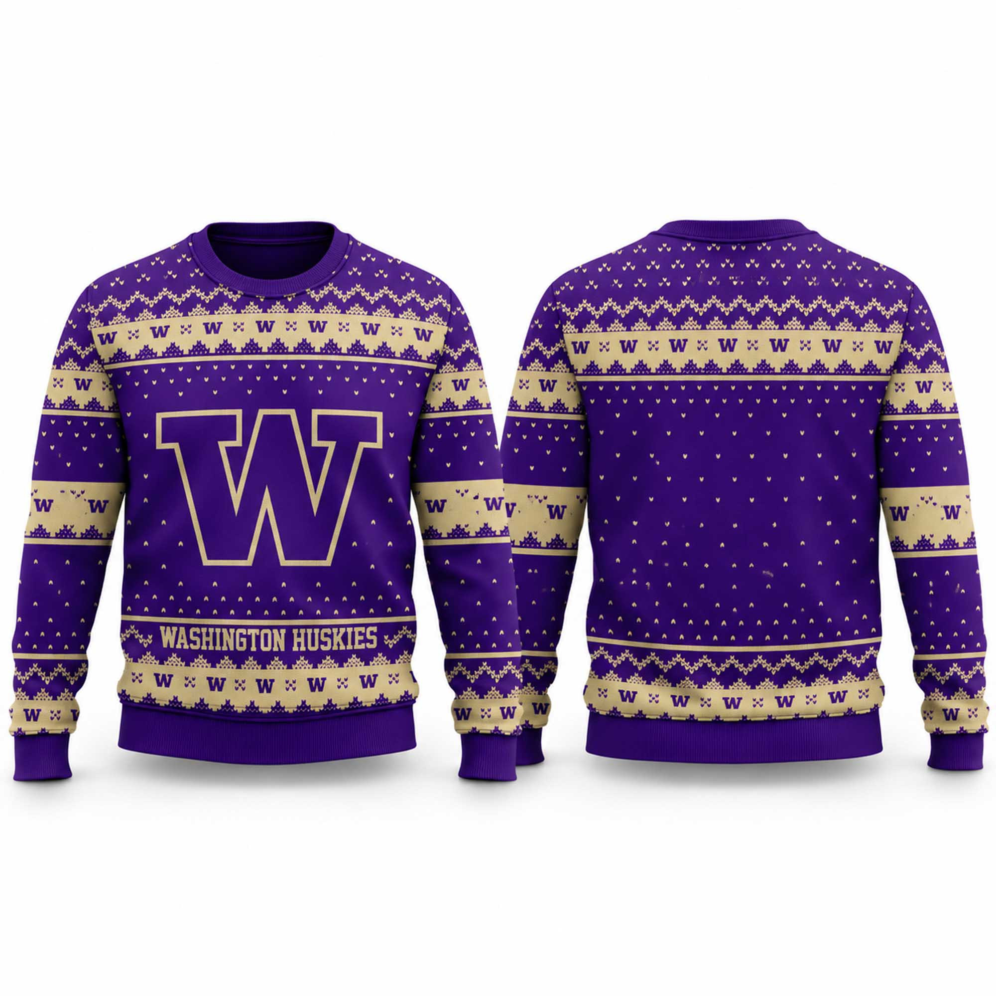 Washington Huskies Ugly Christmas Sweater Washington Huskies Merch Xmas Gift For Fan 1 - Unicasport Washington Huskies Ugly Christmas Sweater Washington Huskies Merch Xmas Gift For Fan