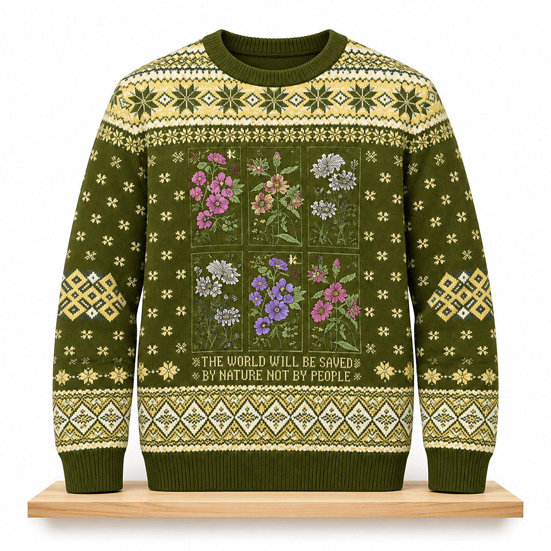 The World Will Be Saved By Nature Not By People Christmas Ugly Sweater Xmas Gifts For Sister 1 - Unicasport The World Will Be Saved By Nature Not By People Christmas Ugly Sweater Xmas Gifts For Sister
