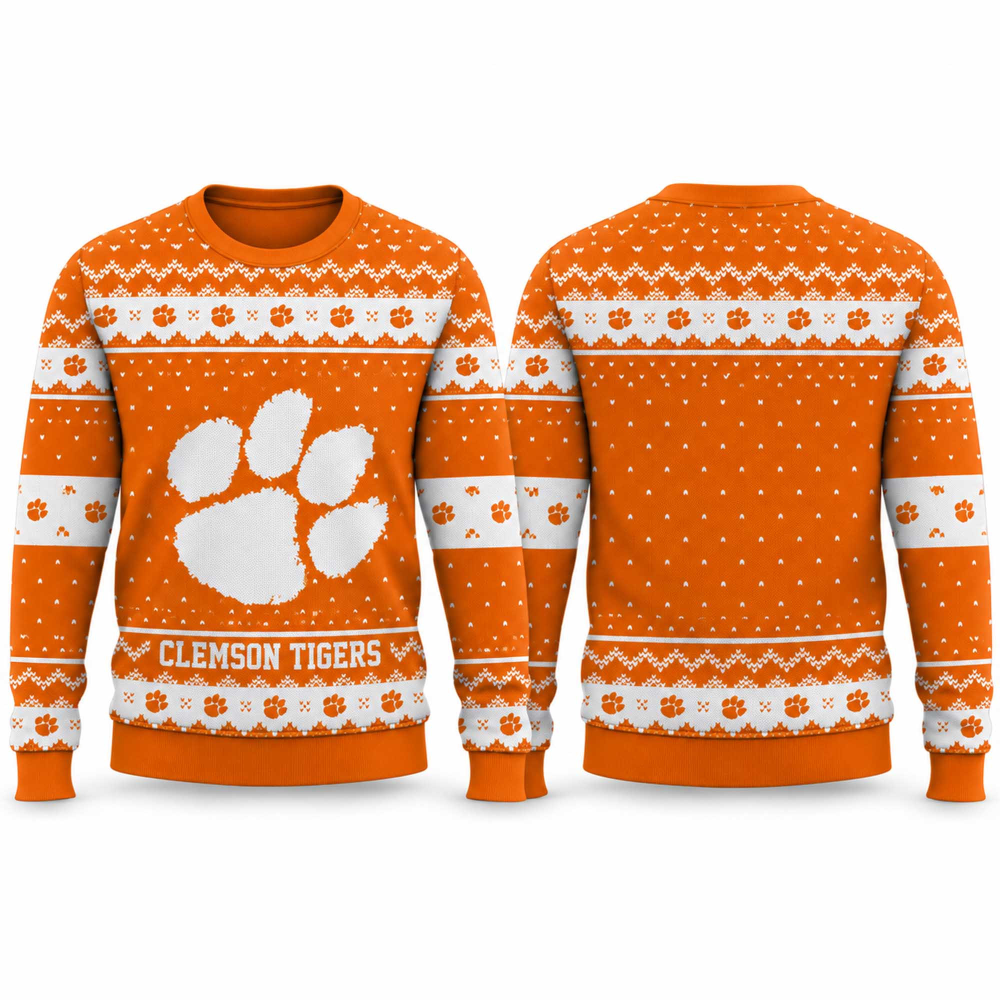 Clemson Tigers Ugly Christmas Sweater Clemson Tigers Xmas Clothing Fan Gear 1 - Unicasport Clemson Tigers Ugly Christmas Sweater Clemson Tigers Xmas Clothing Fan Gear