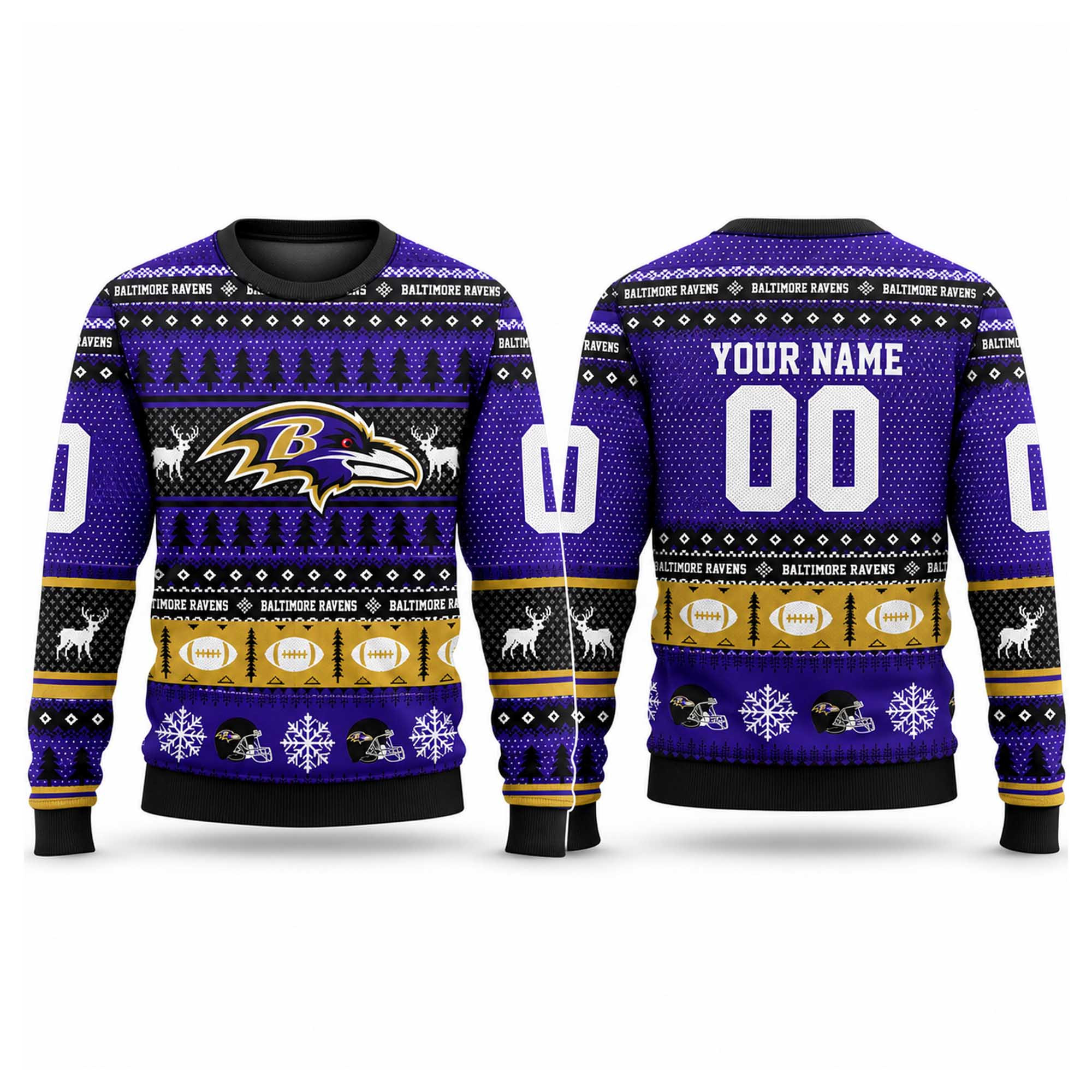 Custom Baltimore Ravens Christmas Ugly Sweater Xmas Gifts For Ravens Flock 1 - Unicasport Custom Baltimore Ravens Christmas Ugly Sweater Xmas Gifts For Ravens Flock