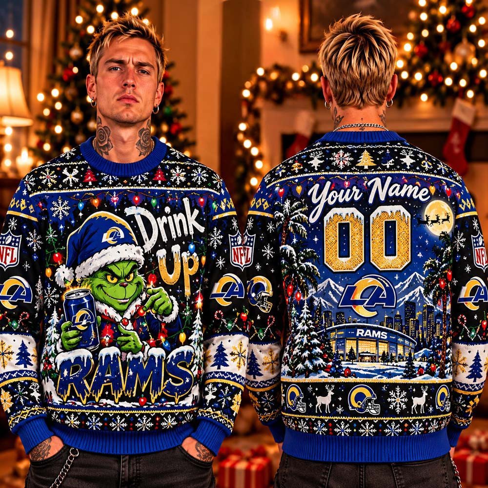 Custom Los Angeles Rams 2026 Ugly Christmas Sweater LA Rams Apparel Fan Gear 1 - Unicasport Custom Los Angeles Rams 2026 Ugly Christmas Sweater LA Rams Apparel Fan Gear