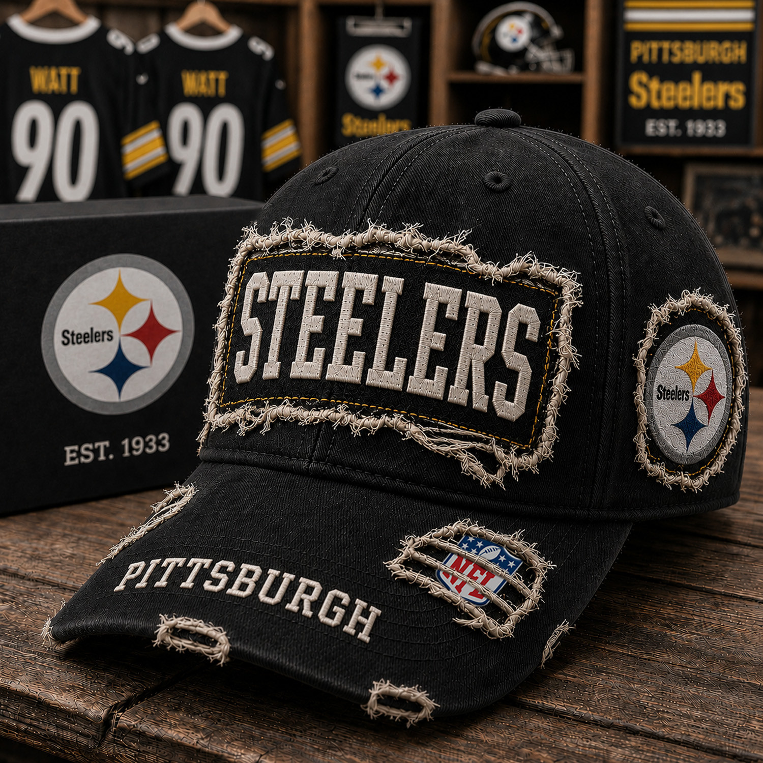 Pittsburgh Steelers Merch Steelers Football Hat Game Day Hat Presents For Football Fans