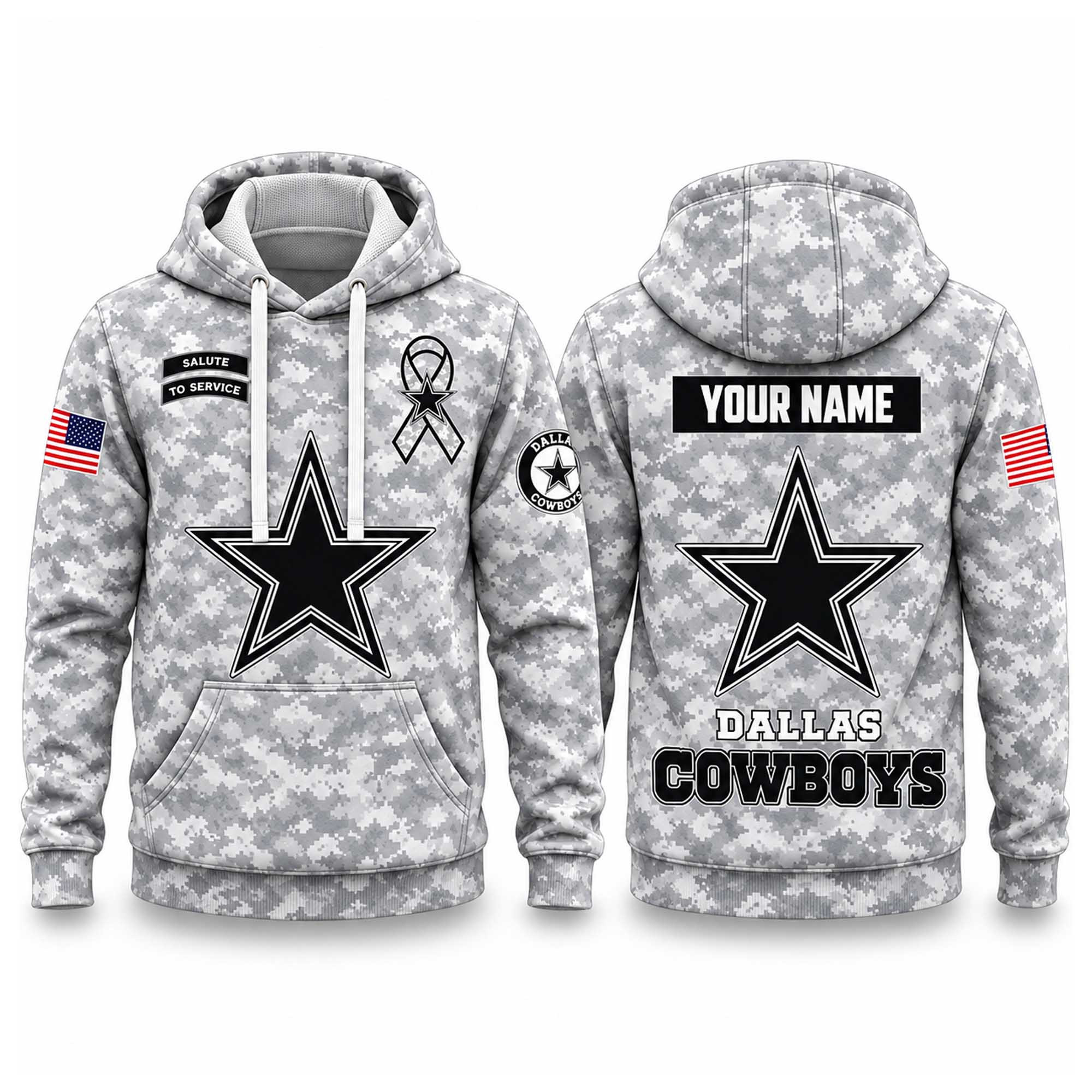 Custom Dallas Cowboys X Salute To Service 2026 Hoodie Best Fan Gear 1 - Unicasport Custom Dallas Cowboys X Salute To Service 2026 Hoodie Best Fan Gear