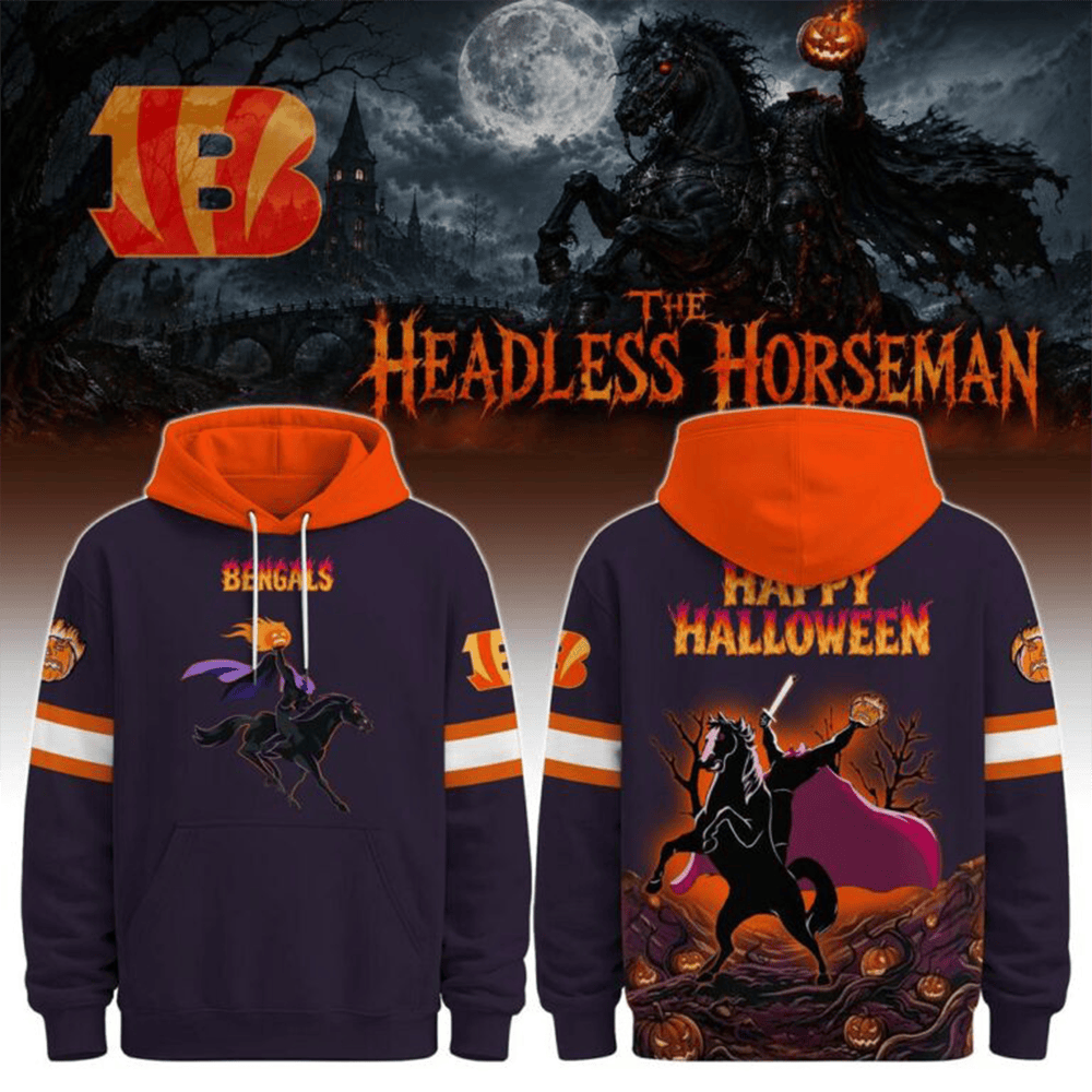 Cincinnati Bengals Merch Headless Horseman Halloween 2026 Hoodie Gift For Brothers 1 - Unicasport Cincinnati Bengals Merch Headless Horseman Halloween 2026 Hoodie Gift For Brothers