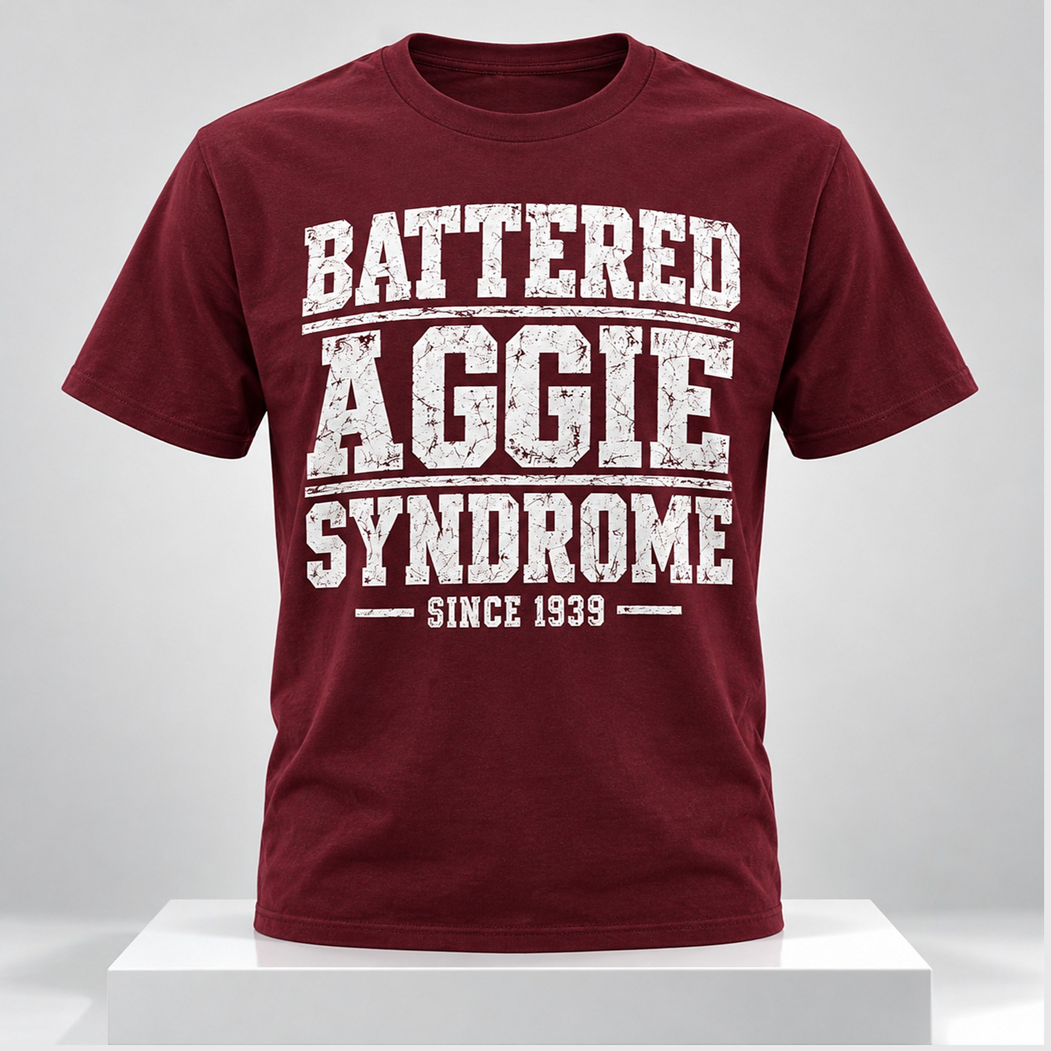 2026 Battered Aggie Syndrome Since 1939 Shirt Battered Aggie Syndrome Graphic Tee Gifts For BFF
