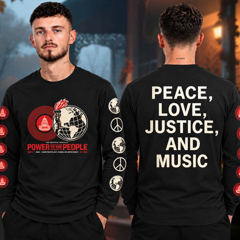 Power To The People Festival 2026 Black Long Sleeve Shirt Power To The People Festival Apparel