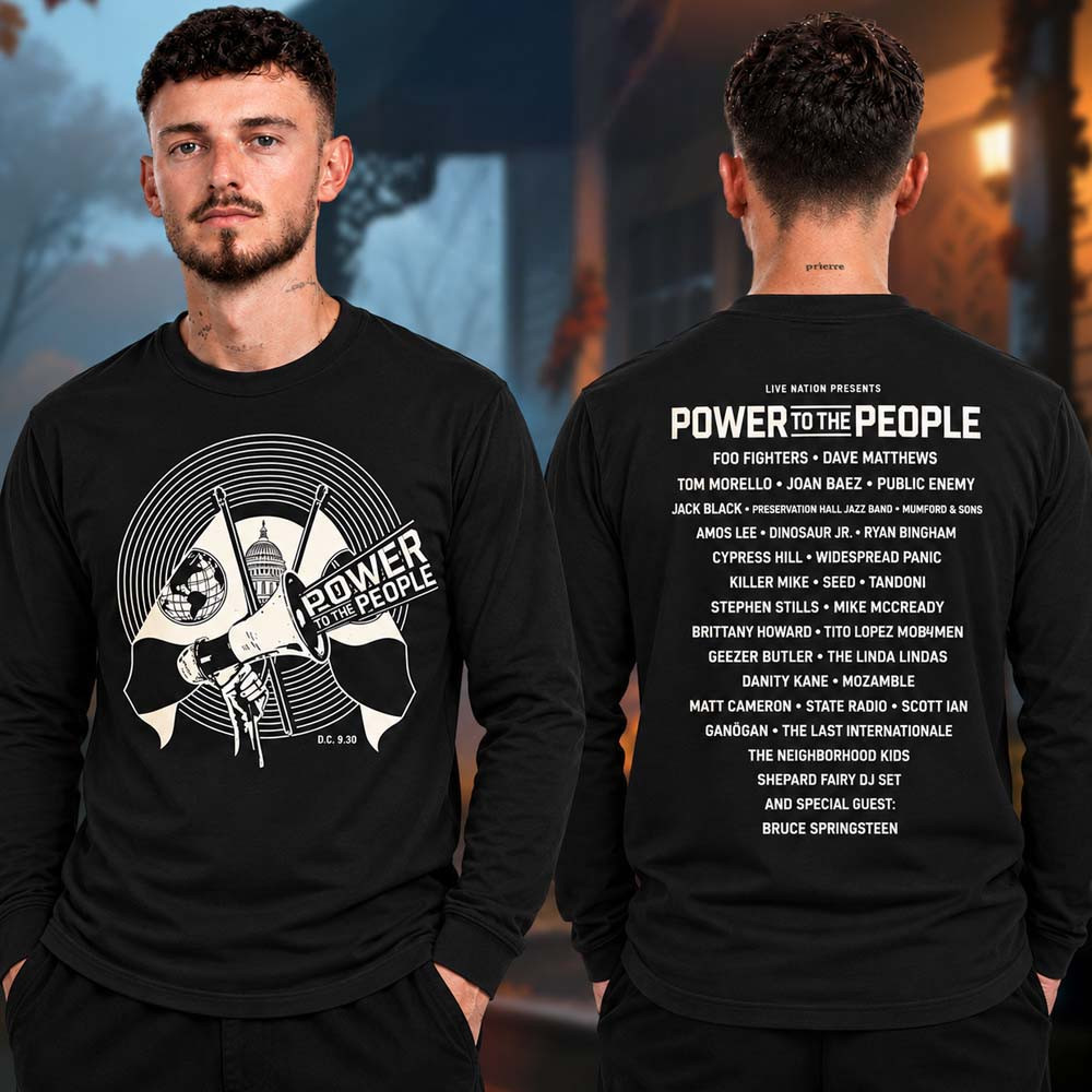 Power To The People Festival 2026 Merch At Merriweather Poster Long Sleeve Shirt Power To The People Festival Apparel