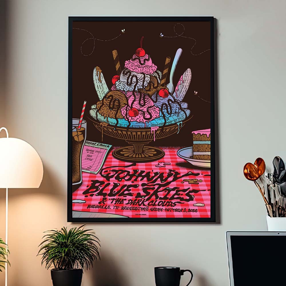 Johnny Blue Skies And The Dark Clouds Nashville TN 2026 Event Poster Johnny Blue Skies Poster Best Home Decor