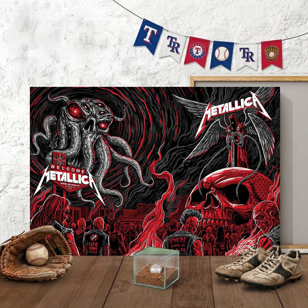 Metallica Sphere Night 1 And 2 Event Poster Metallica Poster Unique Fan Gifts