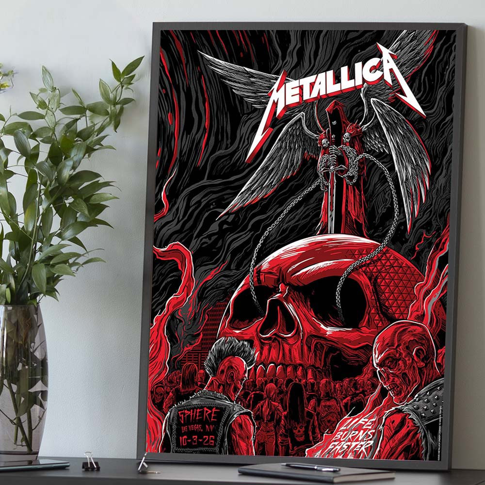 Metallica Sphere Night 2 Of 24 Event Poster Metallica Poster Music Lover Gift Ideas