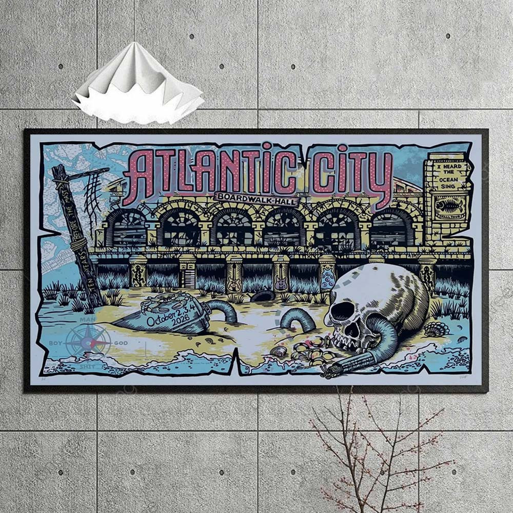 Phish Atlantic NJ 2026 Event Poster Phish Poster Gifts For Rock Lovers