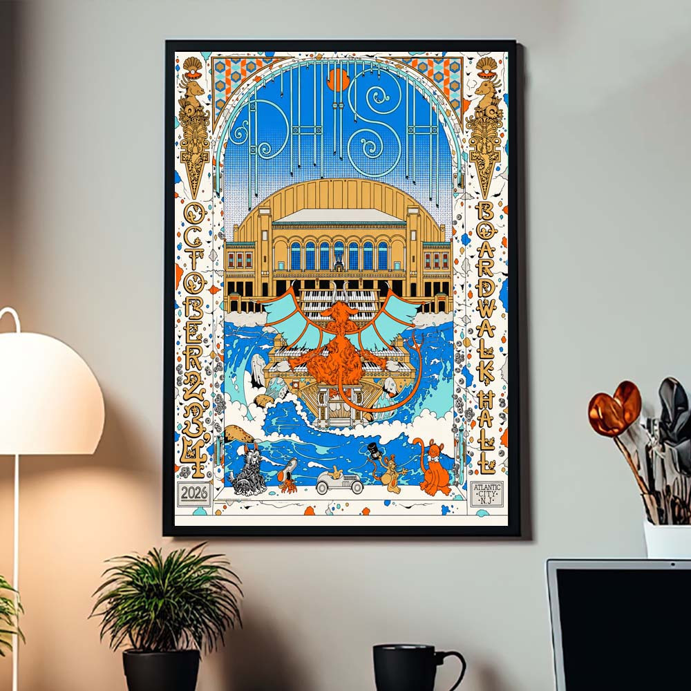 Phish Atlantic NJ 2026 Event Poster Phish Poster Presents For Music Lover
