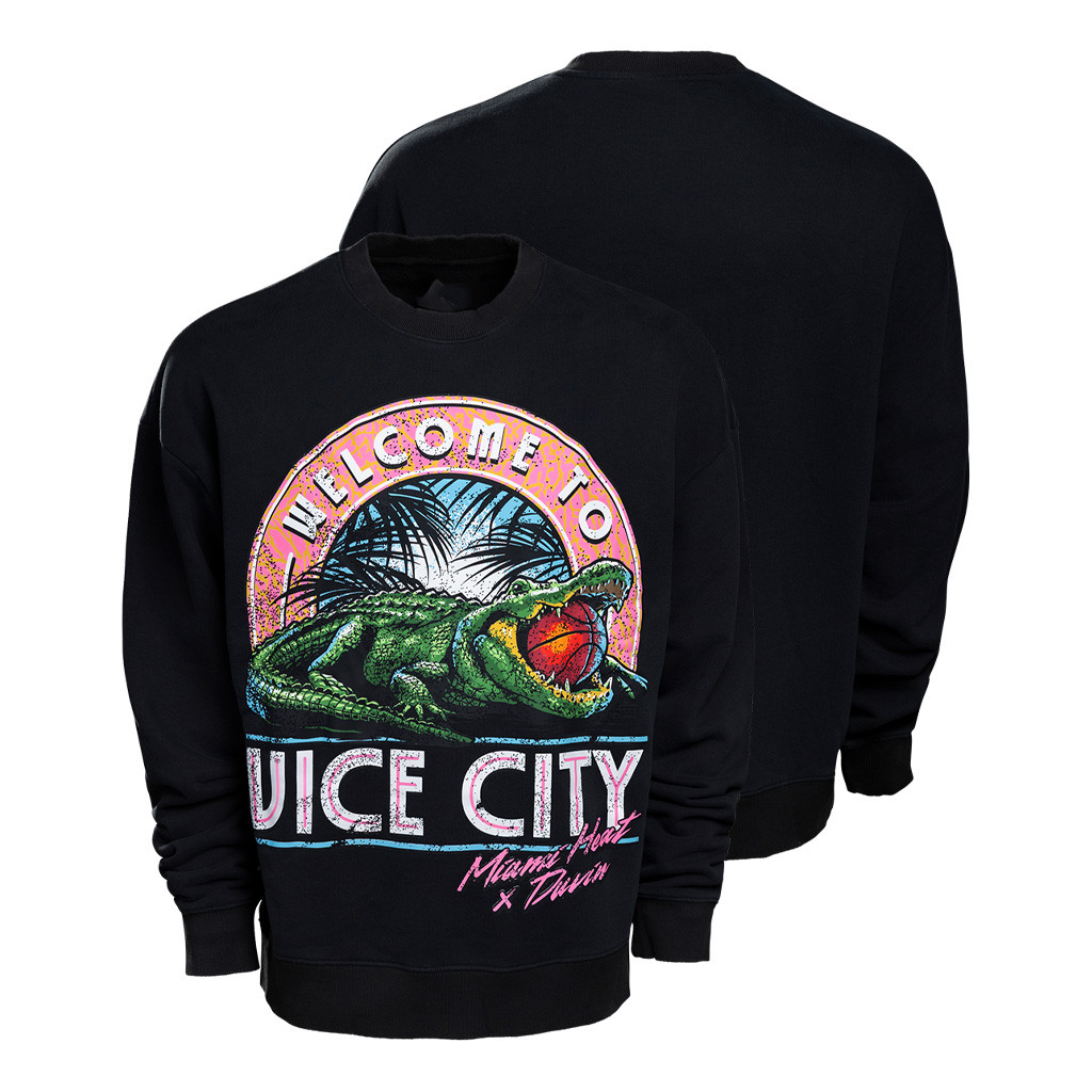 Miami Heat x GTA 6 Vice City Merch Court Culture x Duvin Welcome To Vice City Sweatshirt GTA Fans Gears