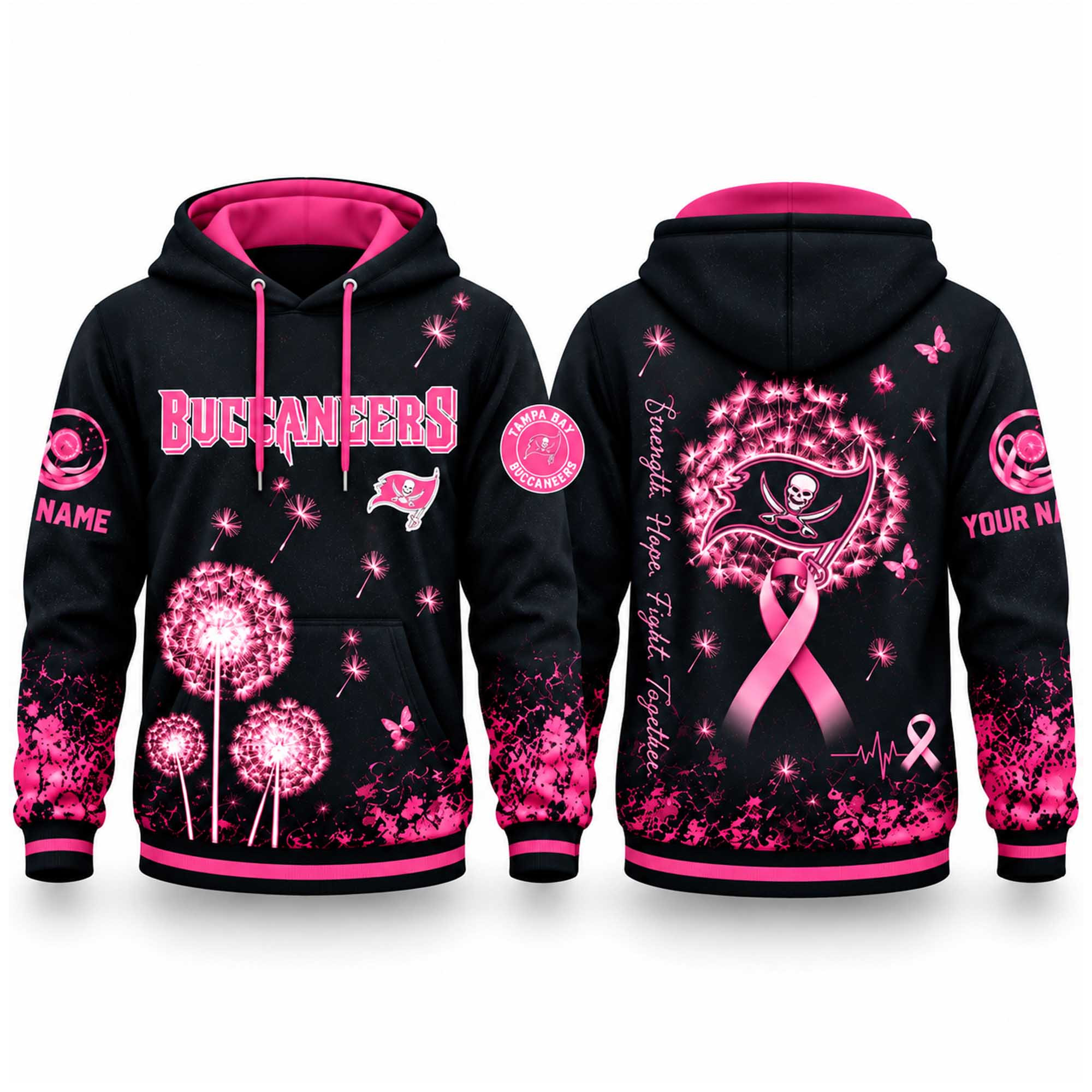 Custom Tampa Bay Buccaneers Breast Cancer Awareness Hoodie TB Buccaneers Apparel 1 - Unicasport Custom Tampa Bay Buccaneers Breast Cancer Awareness Hoodie TB Buccaneers Apparel