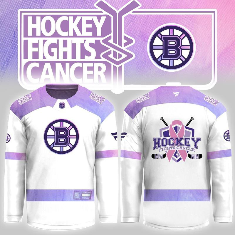 Boston Bruins Merch Hockey Fights Cancer Hockey Jersey Boston Bruins Hockey Fan Gift 1 - Unicasport Boston Bruins Merch Hockey Fights Cancer Hockey Jersey Boston Bruins Hockey Fan Gift