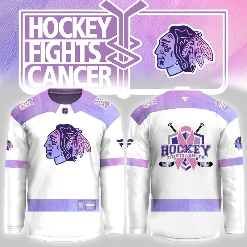 Chicago Blackhawks Merch Hockey Fights Cancer 2026 Hockey Jersey Unique Gift For Fans 1 - Unicasport Chicago Blackhawks Merch Hockey Fights Cancer 2026 Hockey Jersey Unique Gift For Fans