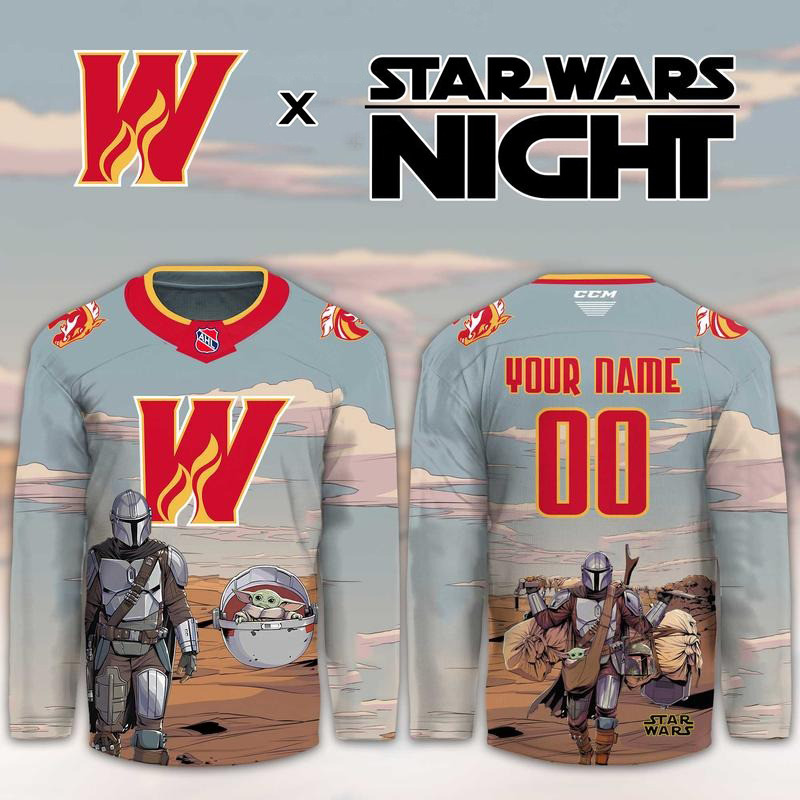 Custom Calgary Wranglers Merch 2026 Star Wars Night Hockey Jersey Gift For Fan 1 - Unicasport Custom Calgary Wranglers Merch 2026 Star Wars Night Hockey Jersey Gift For Fan