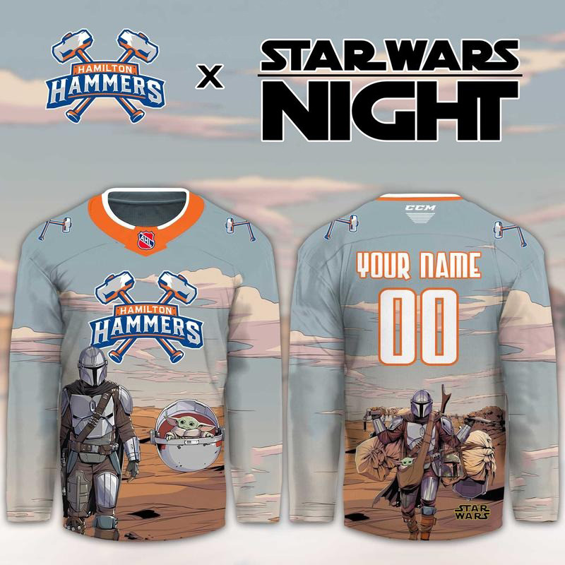 Custom Hamilton Hammers 2026 Star Wars Night Merch Hockey Jersey Gift For Fan 1 - Unicasport Custom Hamilton Hammers 2026 Star Wars Night Merch Hockey Jersey Gift For Fan