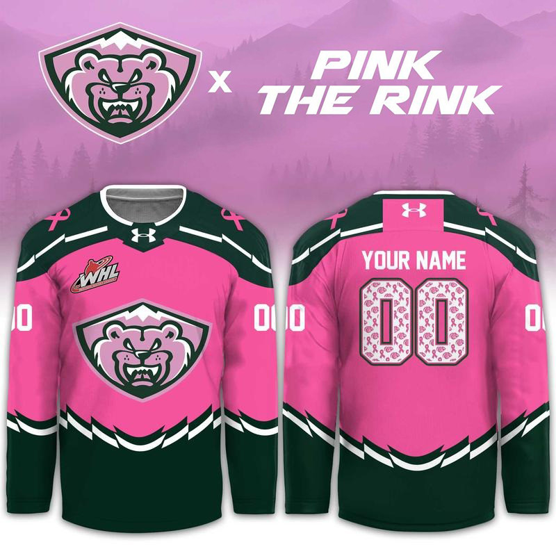 Custom Everett Silvertips Merch 2026 Pink The Rink Hockey Jersey Gift For Husband 1 - Unicasport Custom Everett Silvertips Merch 2026 Pink The Rink Hockey Jersey Gift For Husband