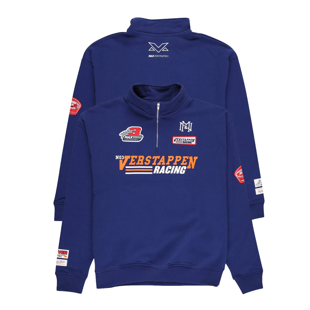 Max Verstappen Merch Verstappen Racing x Mitchell And Ness Karting Half Zip Sweatshirt Fans Gift 1 - Unicasport Max Verstappen Merch Verstappen Racing x Mitchell And Ness Karting Half Zip Sweatshirt Fans Gift