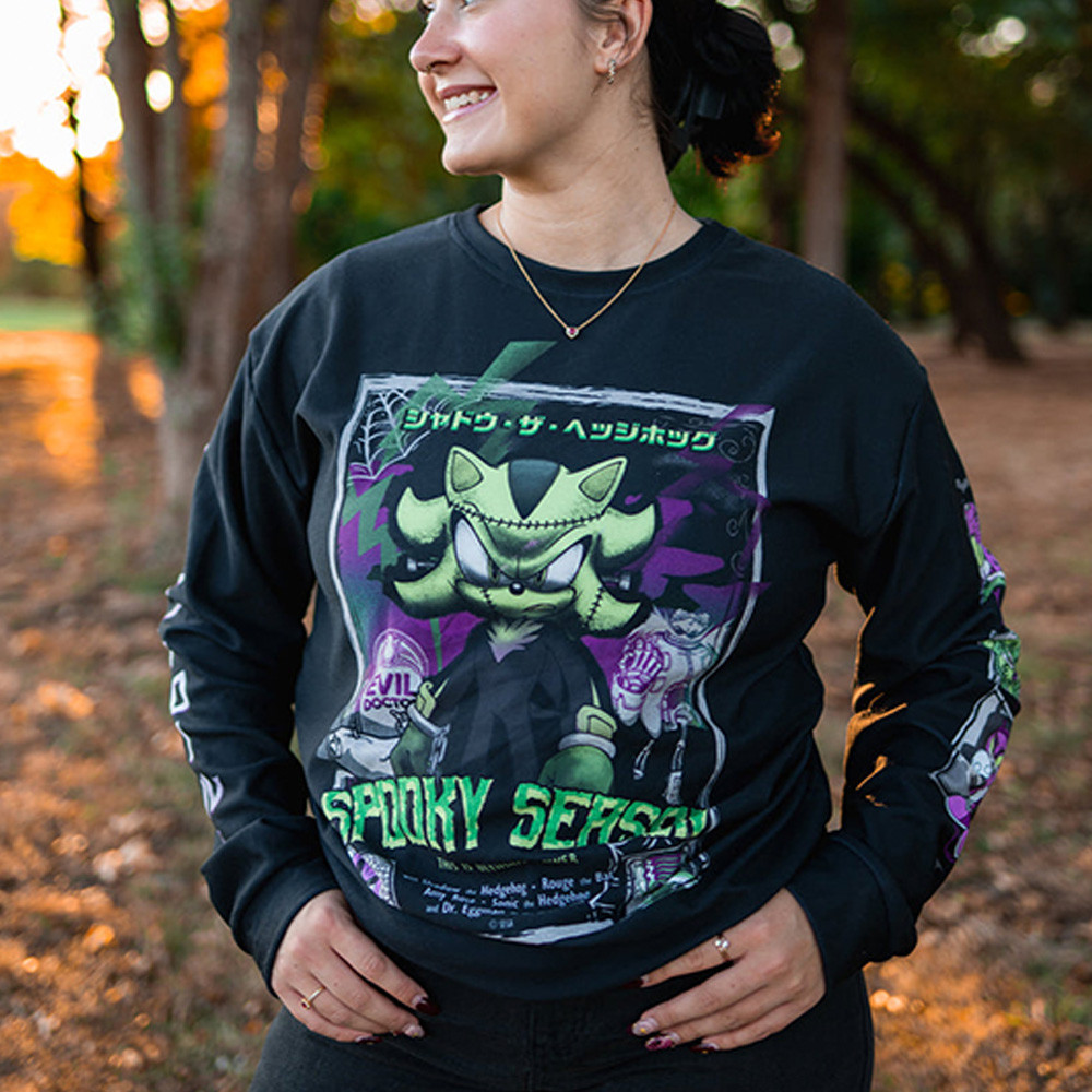 SEGA Merch Halloween Collection Sonic The Hedgehog Trick Or Treat Long Sleeve Shirt Gifts Ideas 1 - Unicasport SEGA Merch Halloween Collection Sonic The Hedgehog Trick Or Treat Long Sleeve Shirt Gifts Ideas