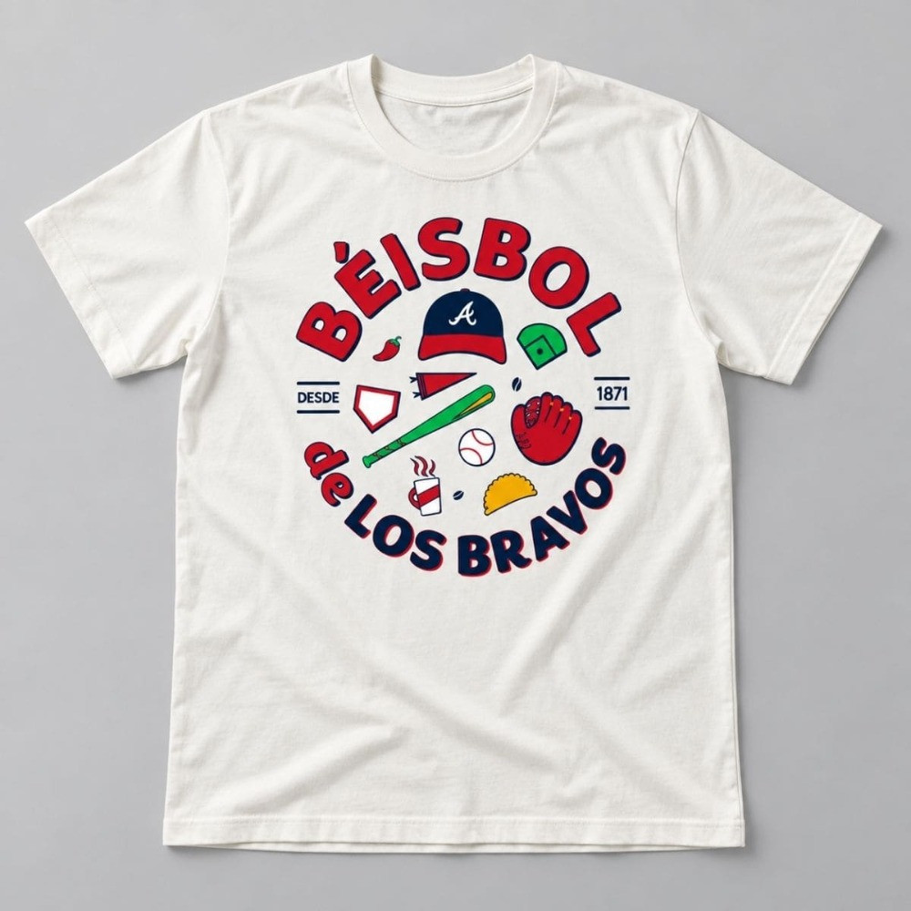 2026 Braves Los Bravos T-Shirt Atlanta Braves Merch Gift For Baseball Fans
