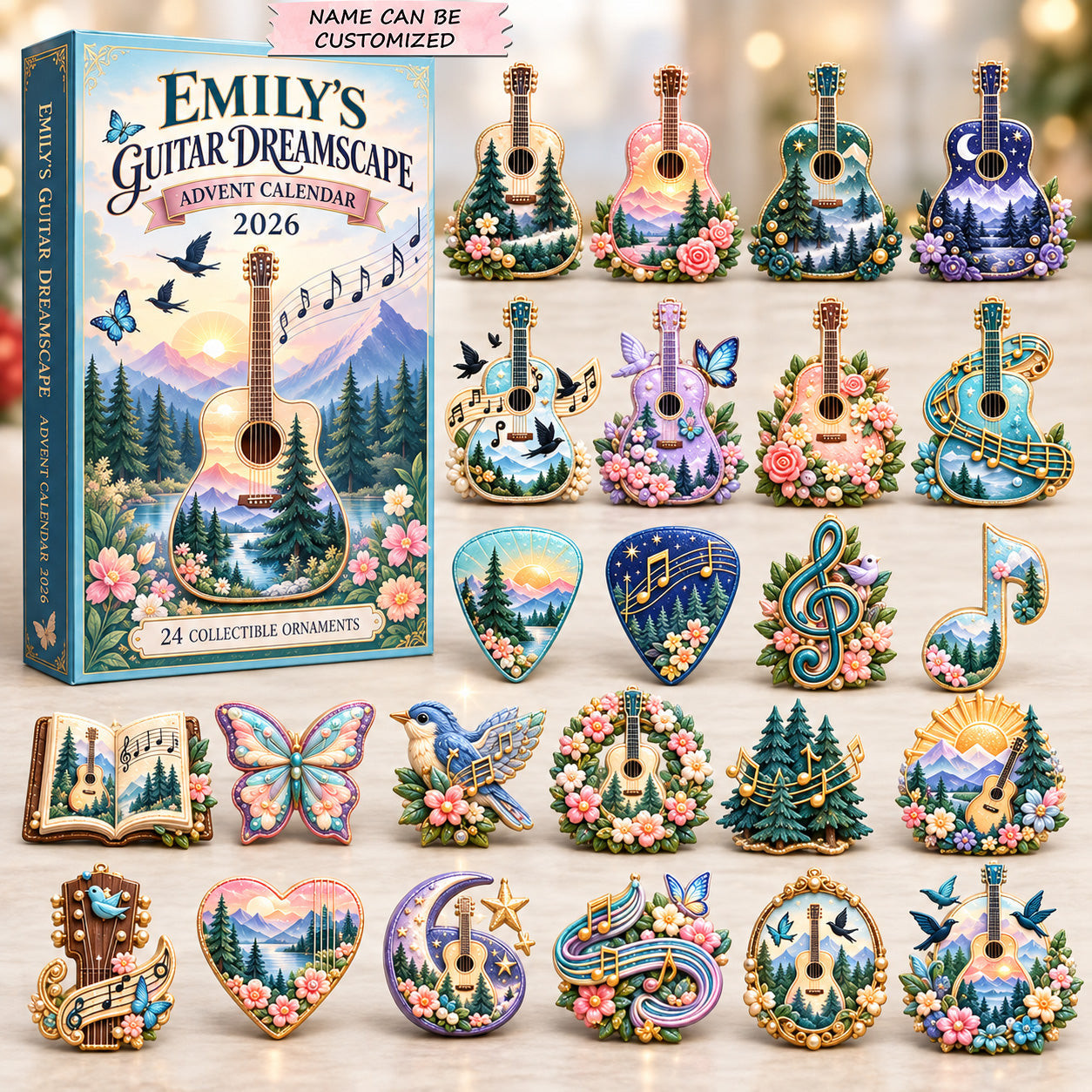 Customized Guitar Dreamscape Advent Calendar 2026 Christmas Gifts For Girls