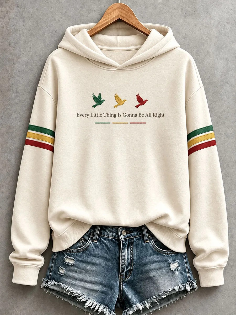Every Little Thing Is Gonna Be All Right Hoodie Black History Month Hooded Sweatshirt 1 - Unicasport Every Little Thing Is Gonna Be All Right Hoodie Black History Month Hooded Sweatshirt