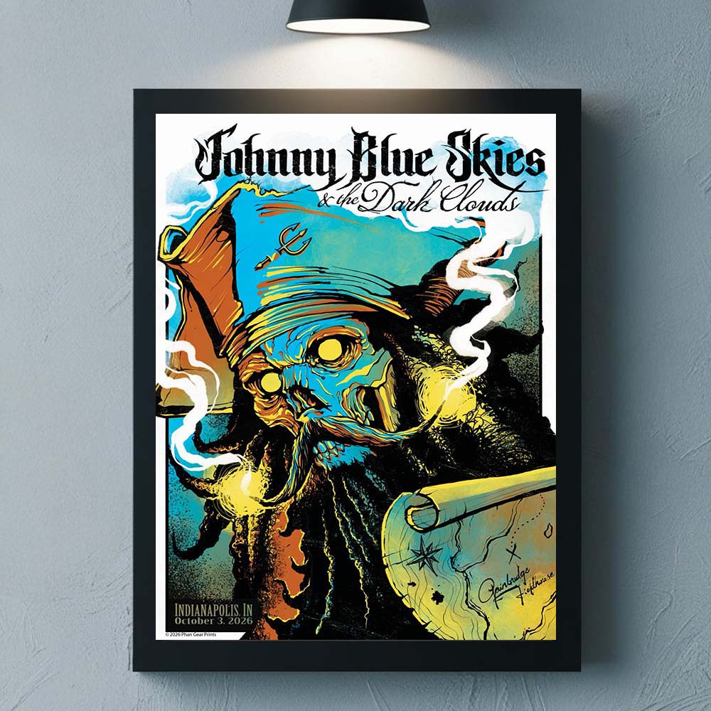 Johnny Blue Skies And The Dark Clouds 2026 Event Poster Gainbridge Fieldhouse Johnny Blue Skies Poster Fan Gifts