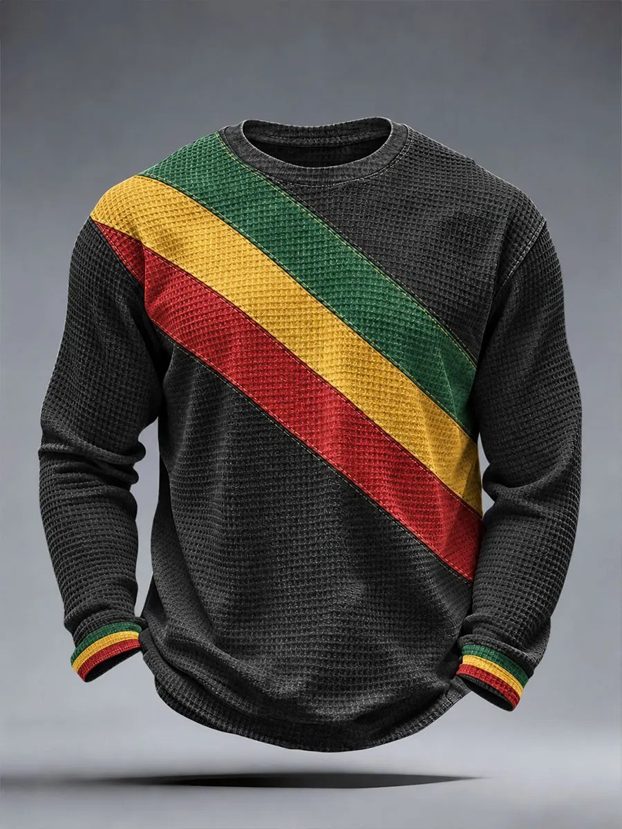 Reggae Inspired Retro Long Sleeve Shirt Black History Month Apparel Gift For Boyfriend