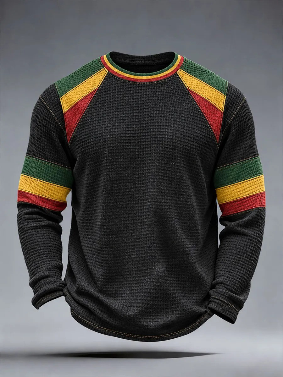 Reggae Inspired Retro Long Sleeve Shirt Black History Month Clothing Gifts For Husband