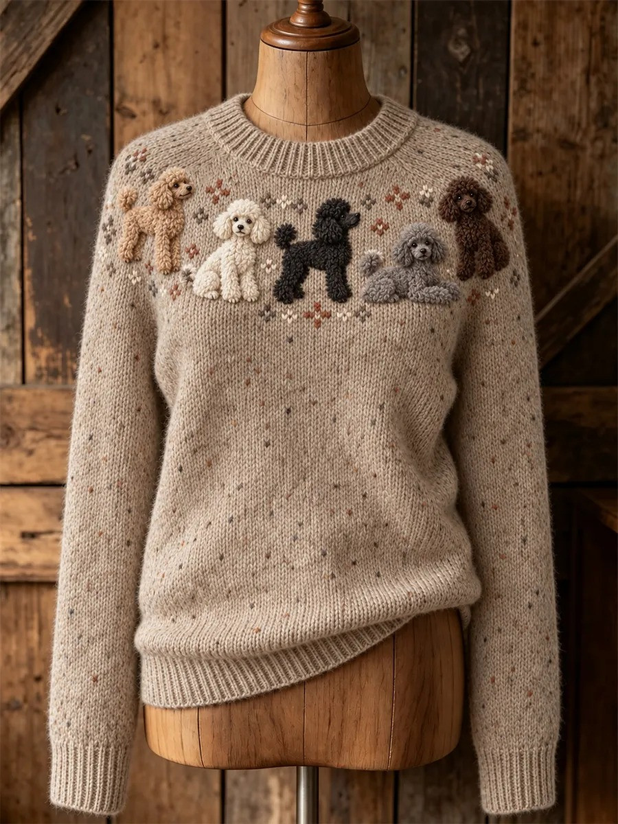 Poodle Vintage Yoke Isle Sweater Christmas Vacation Outfit Christmas Gifts For Poodle Lovers 1 - Unicasport Poodle Vintage Yoke Isle Sweater Christmas Vacation Outfit Christmas Gifts For Poodle Lovers