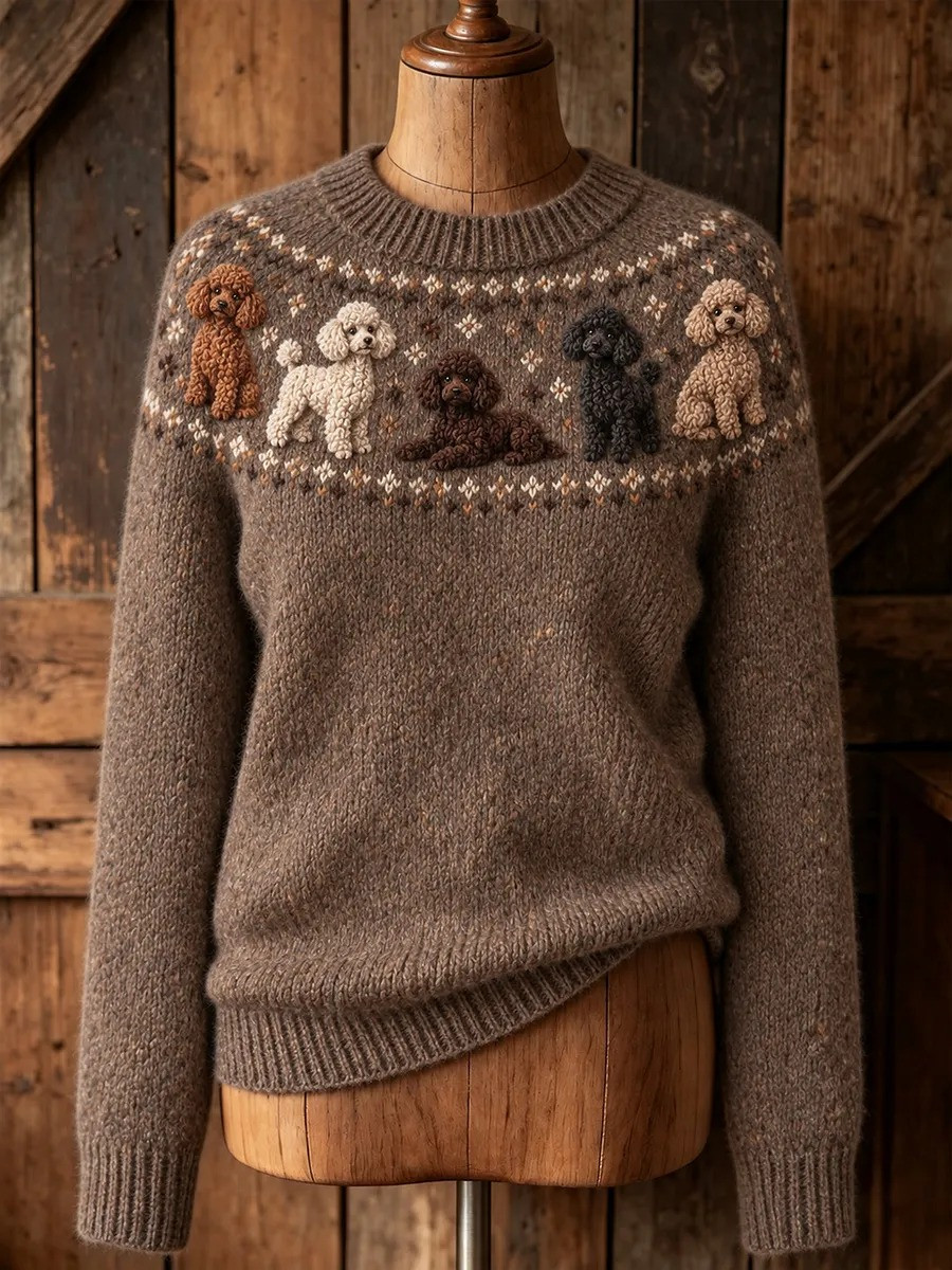 Poodle Vintage Yoke Isle Sweater Christmas Vacation Apparel Xmas Gifts For Poodle Lovers 1 - Unicasport Poodle Vintage Yoke Isle Sweater Christmas Vacation Apparel Xmas Gifts For Poodle Lovers