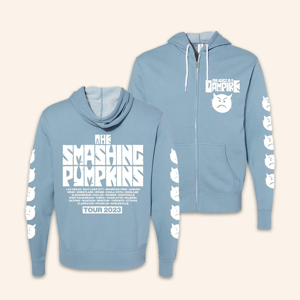The Smashing Pumpkins Merch The World Is A Vampire Tour Zip Hoodie Rock Concert Attire 1 - Unicasport The Smashing Pumpkins Merch The World Is A Vampire Tour Zip Hoodie Rock Concert Attire